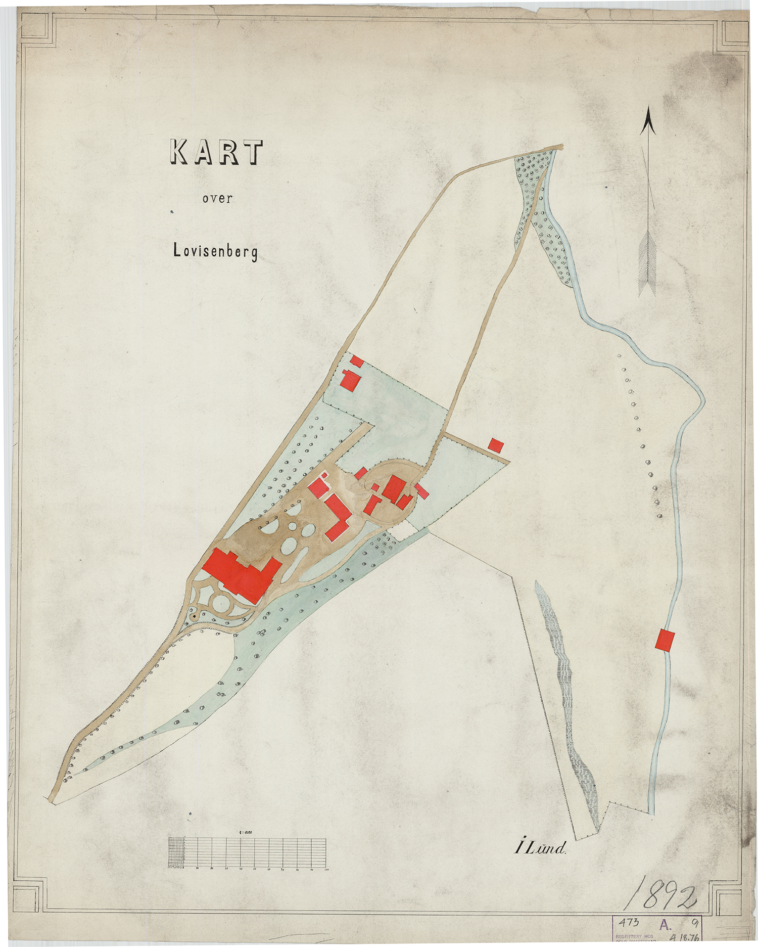 Kart over Lovisenberg